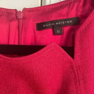 David Meister Hot Pink Pencil Dress Sz 10